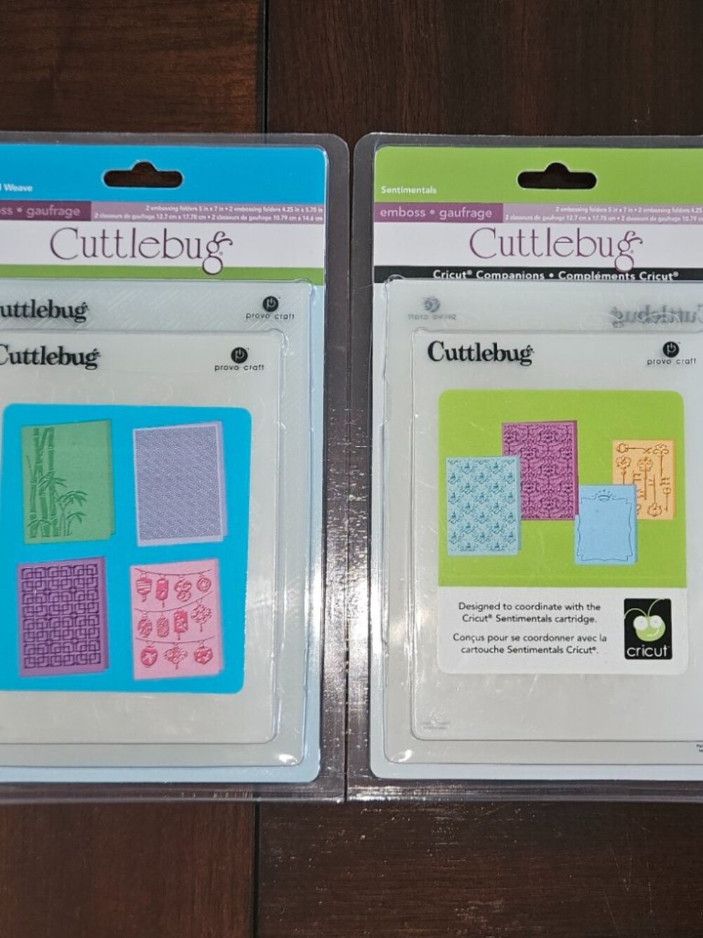 Cuttlebug Lot of 8 - Sentimentals & Oriental Weave